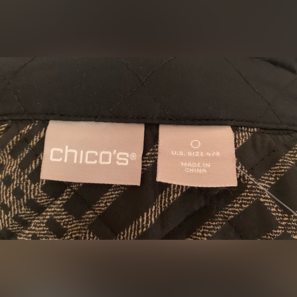 Chico’s Black Quilted Jacket - Picture 5 of 7